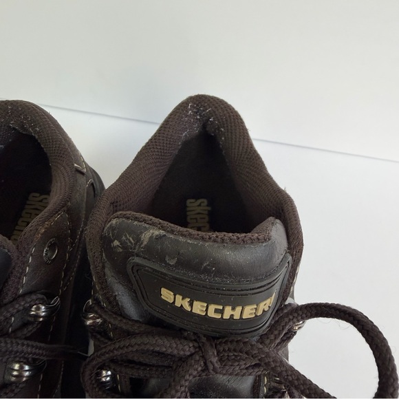 Vintage Y2K Skechers Jammers Chunky Platform Shoes Loafers Lace Up Brown Size 8 - Picture 7 of 11
